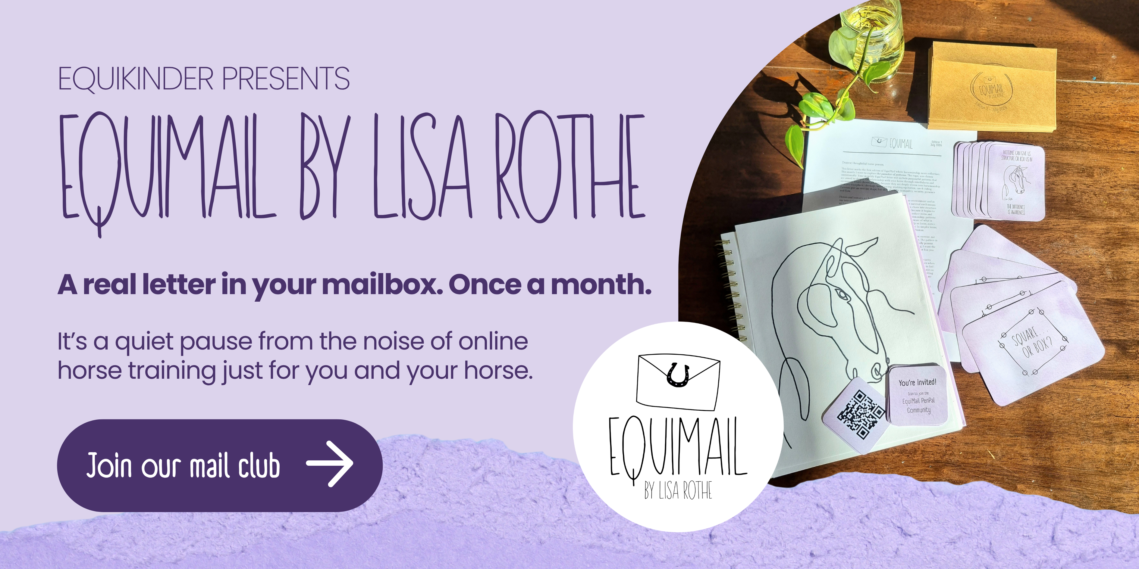 EquiMail by Lisa Rothe — a real letter in your mailbox, once a month